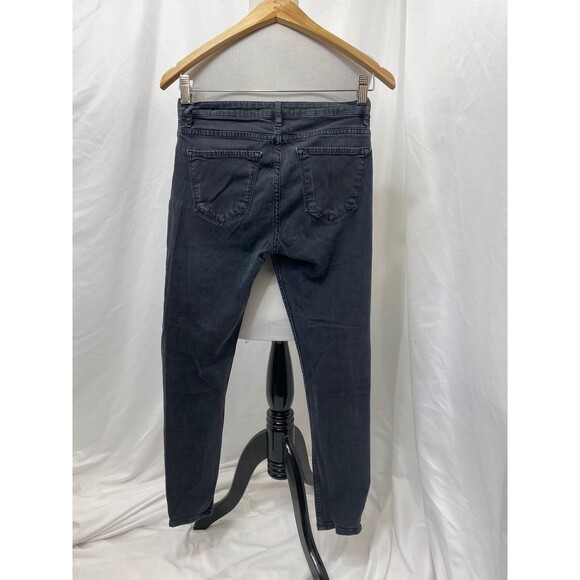 Zara Women's Jean's Black Denim Mid-Rise 5 Pocket Slim Fit Size 4 x 26 - Picture 4 of 6